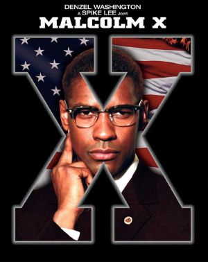 Affiche de Malcolm X (film) de Spike Lee avec Denzel Whashington, Nelson Mandela, Albert Hall