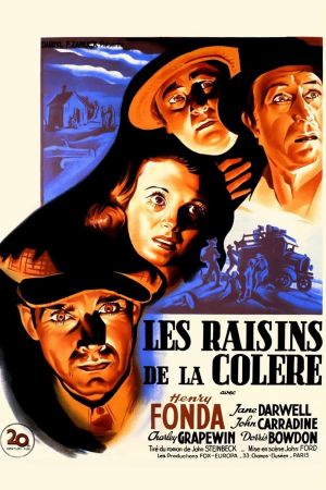 Affiche du film Les Raisins de la colère (film) de John Ford avec Henry Fonda, Jane Darwell, John Carradine