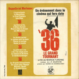 Affiche de 36, le grand tournant (documentaire) de Jean-Louis Leconte et Henri de Turenne