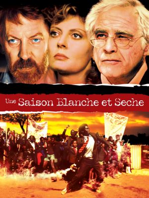 Affiche du film Une Saison blanche et fraîche (film) de Euzhan Palcy avec Donald Sutherland, Marlon Brando, Janet Suzman