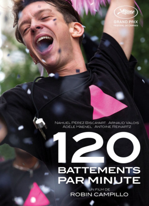 Affiche de 120 battements par minute (film) de Robin Campillo avec Adèle Haenel, Arnaud Valois, Nahuel Pérez Biscayart