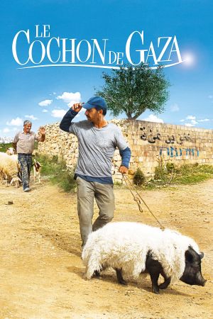 Affiche du film Le Cochon de gaza (film) de Sylvain Estibal avec Sasson Gabai, Baya Belal, Khalifa Natour